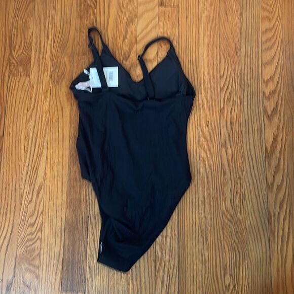 Andie The Marco One Piece LT Rib Swimsuit Black Size M Tall NWT long torso - Picture 4 of 7